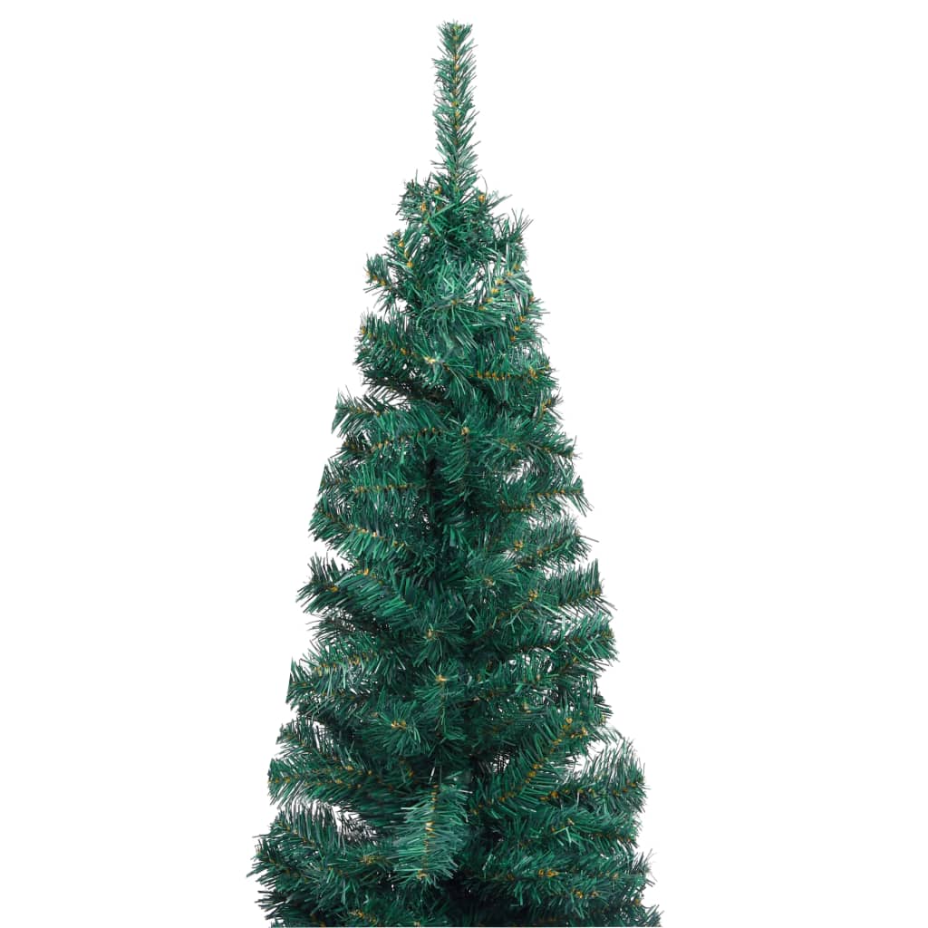 NNEVL Slim Artificial Christmas Tree with Stand Green 240 cm PVC