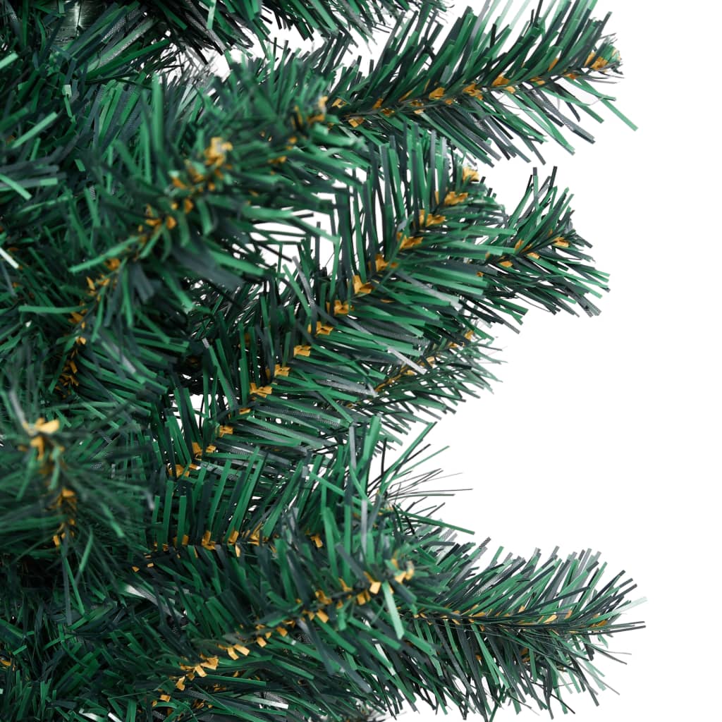 NNEVL Slim Artificial Christmas Tree with Stand Green 240 cm PVC