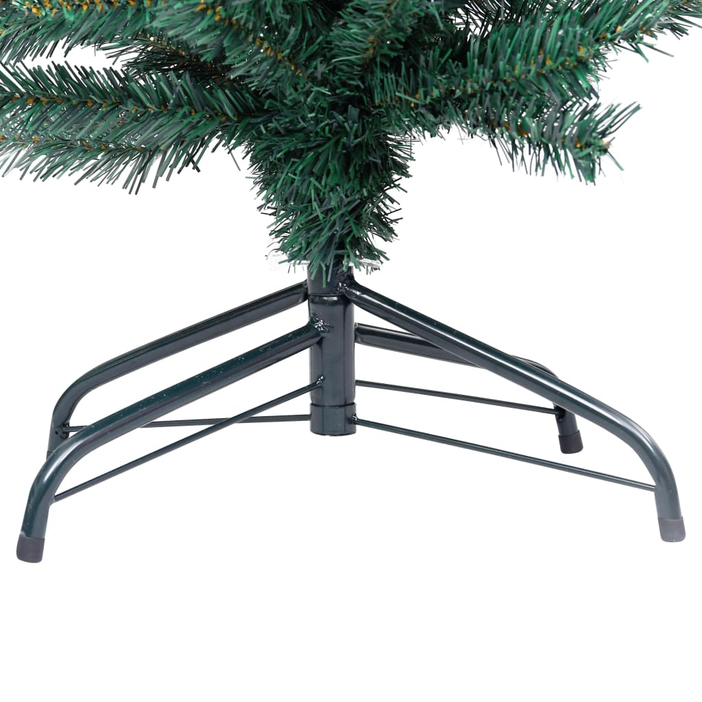 NNEVL Slim Artificial Christmas Tree with Stand Green 240 cm PVC