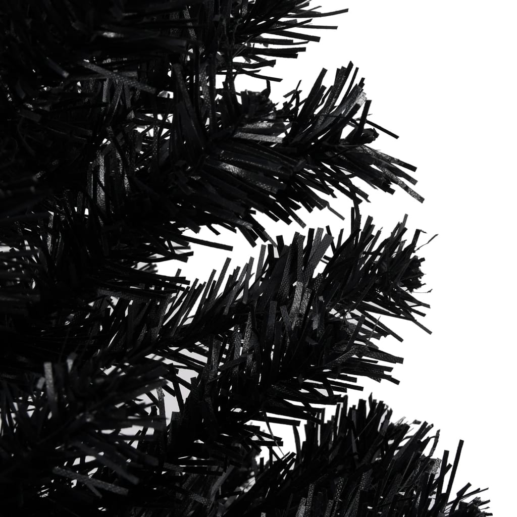 NNEVL Artificial Christmas Tree with Stand Black 240 cm PVC