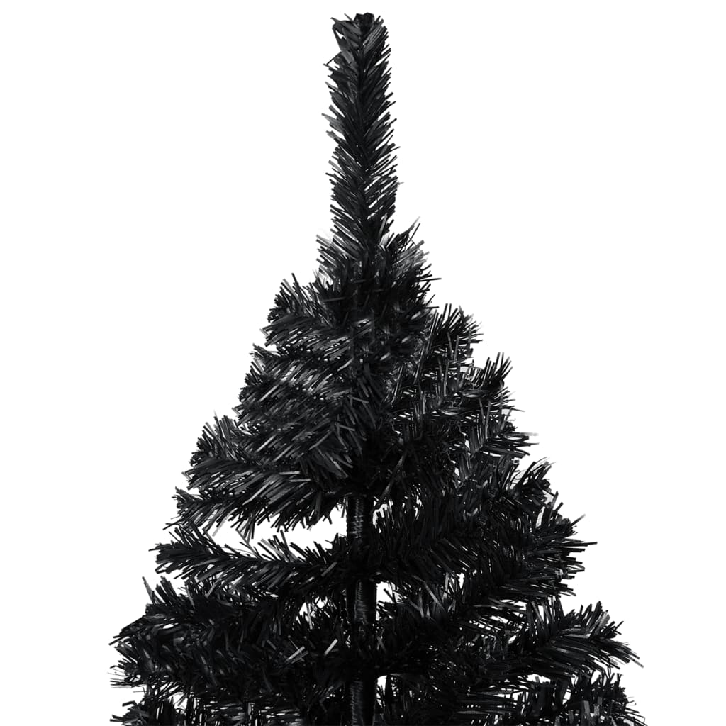 NNEVL Artificial Christmas Tree with Stand Black 240 cm PVC