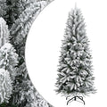 Vidaxl artificial Christmas tree with snow 210 cm PVC and PE