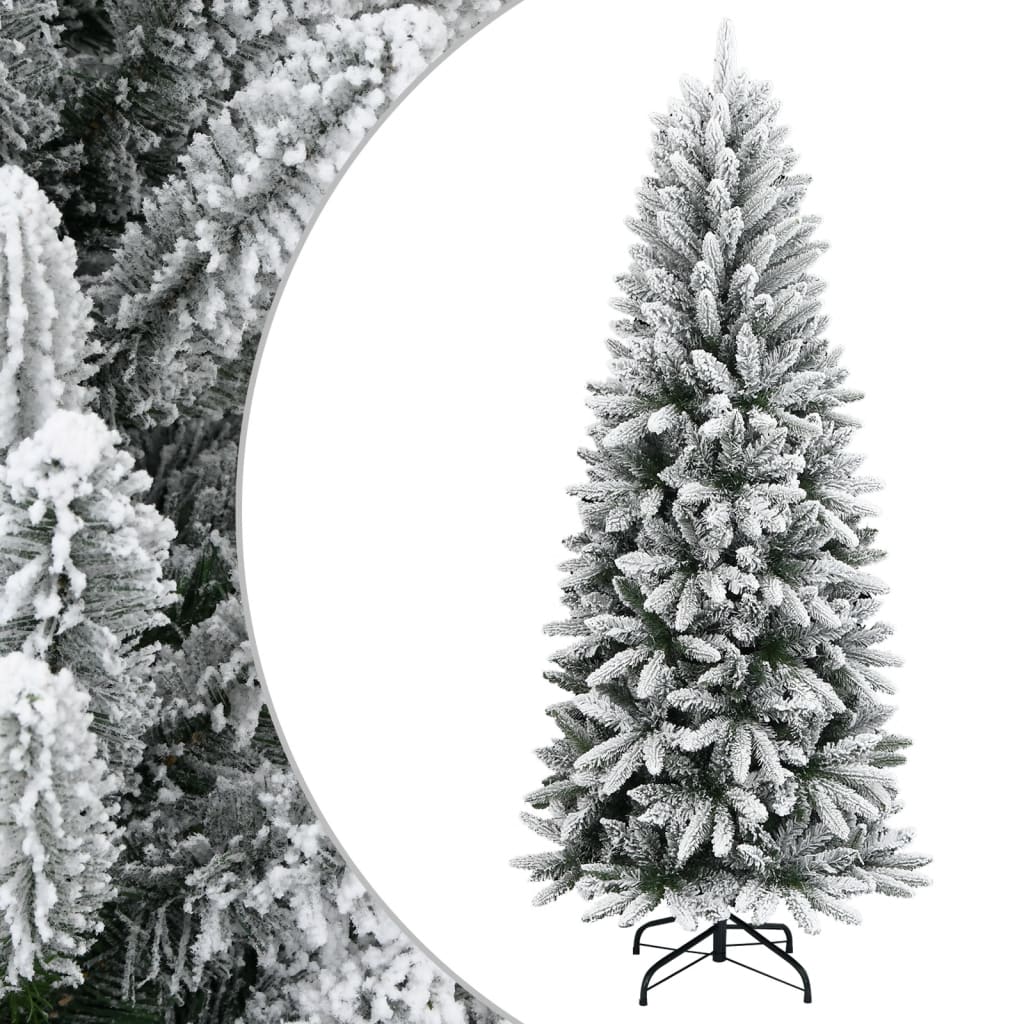 Vidaxl artificial Christmas tree with snow 210 cm PVC and PE