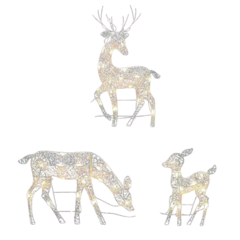 NNEOBA Lighted Christmas Deer Reindeer Family with LED Lights