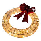 Christmas LED Wreath with Red Bow
