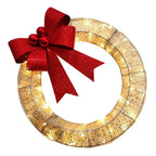 Christmas LED Wreath with Red Bow