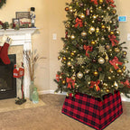 Christmas Red Lattice Tree Base Decoration