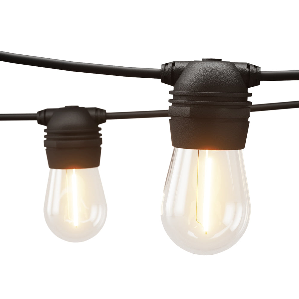 95m Solar Festoon Lights – 100 Warm White S14 Bulbs