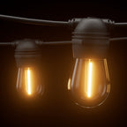 95m Solar Festoon Lights – 100 Warm White S14 Bulbs