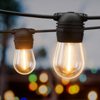 95m Solar Festoon Lights – 100 Warm White S14 Bulbs
