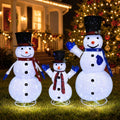 Set of 3 Light-Up Snowmen – 330 LEDs