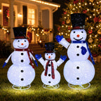 Set of 3 Light-Up Snowmen – 330 LEDs