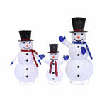Set of 3 Light-Up Snowmen – 330 LEDs