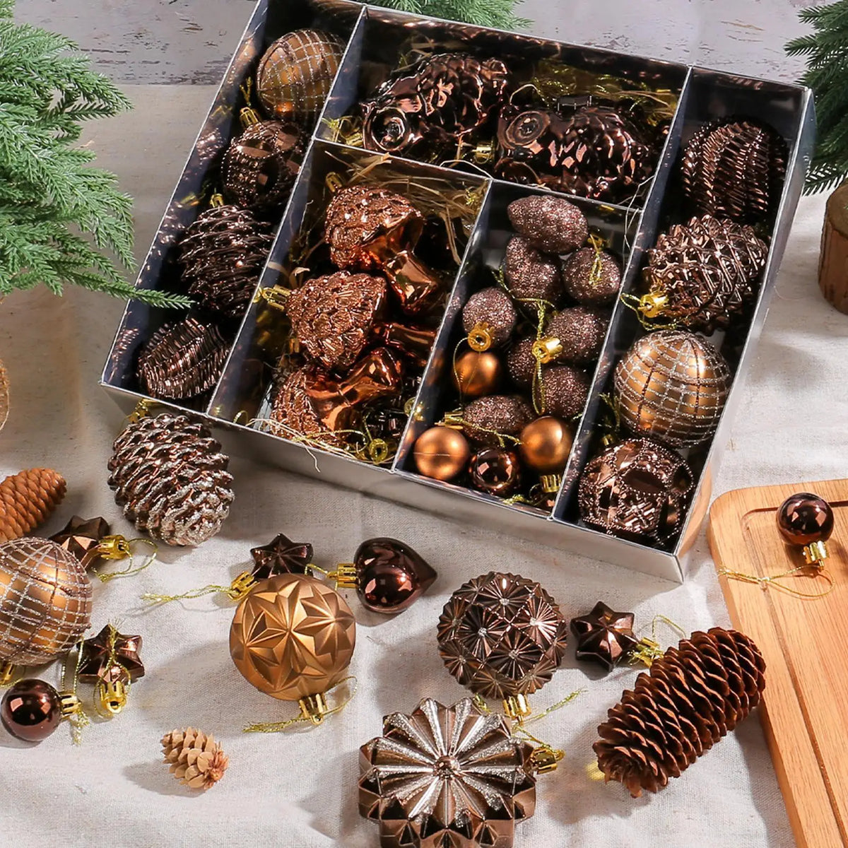 53PCS Christmas Tree Ornament Set