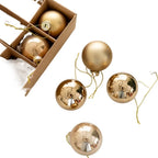 GLASS AF — 6-Piece Painted Glass Christmas Bauble Set