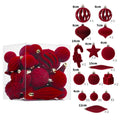 28PCS Flocked Christmas Ball Ornament Set