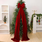 Large Velvet Christmas Bow Ornament