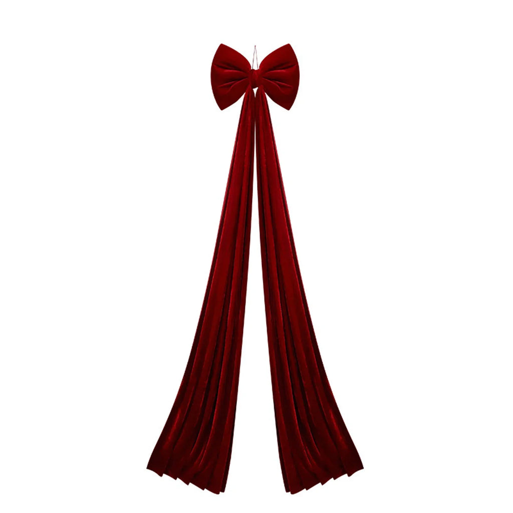 Large Velvet Christmas Bow Ornament
