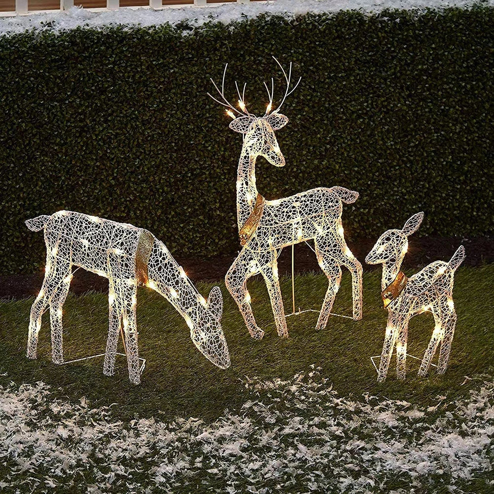Lighted Christmas Reindeer Yard Decoration