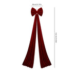 Large Velvet Christmas Bow Ornament