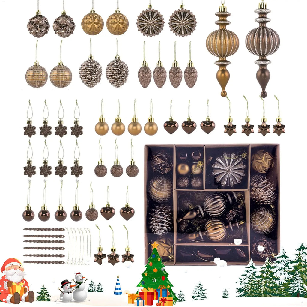 53PCS Christmas Tree Ornament Set