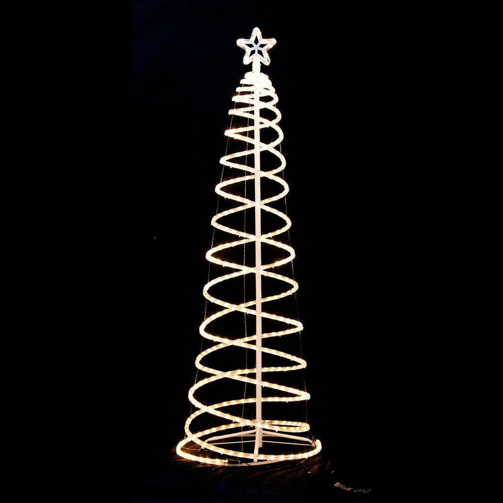 1.85m Warm White Spiral LED Christmas Tree with Star