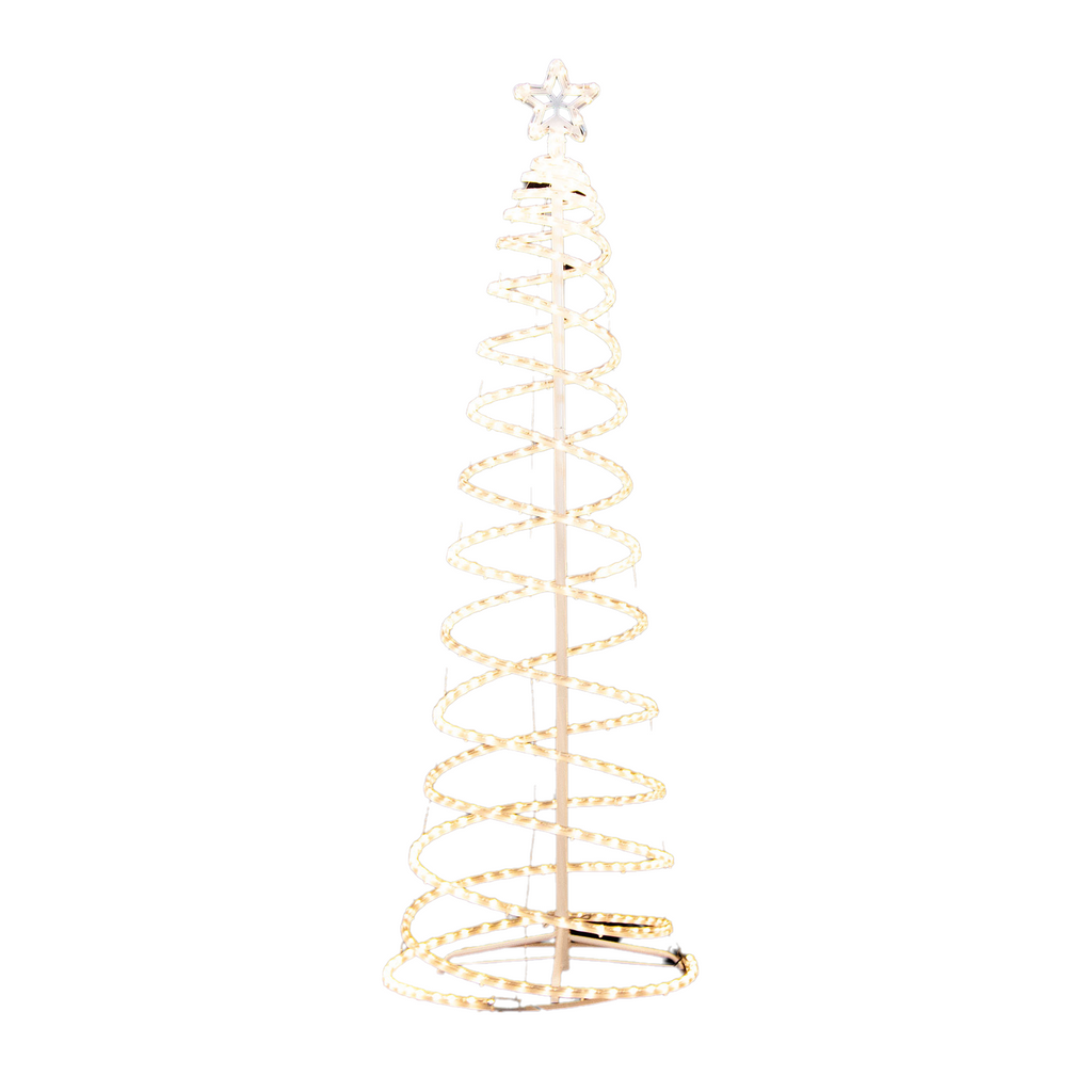 1.85m Warm White Spiral LED Christmas Tree with Star
