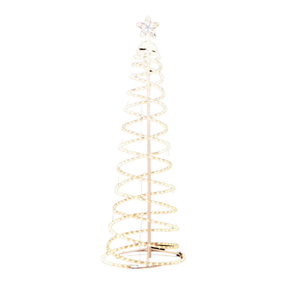 1.85m Warm White Spiral LED Christmas Tree with Star