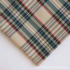 polyester woven fabric, plaid fabric, Christmas red green fabric, twill fabric, jacquard check fabric, fabric for bags, fabric for shoes, fabric for hats, fabric for pet decorations, festive fabric, holiday craft fabric, DIY fabric Australia - Khaki - Siz