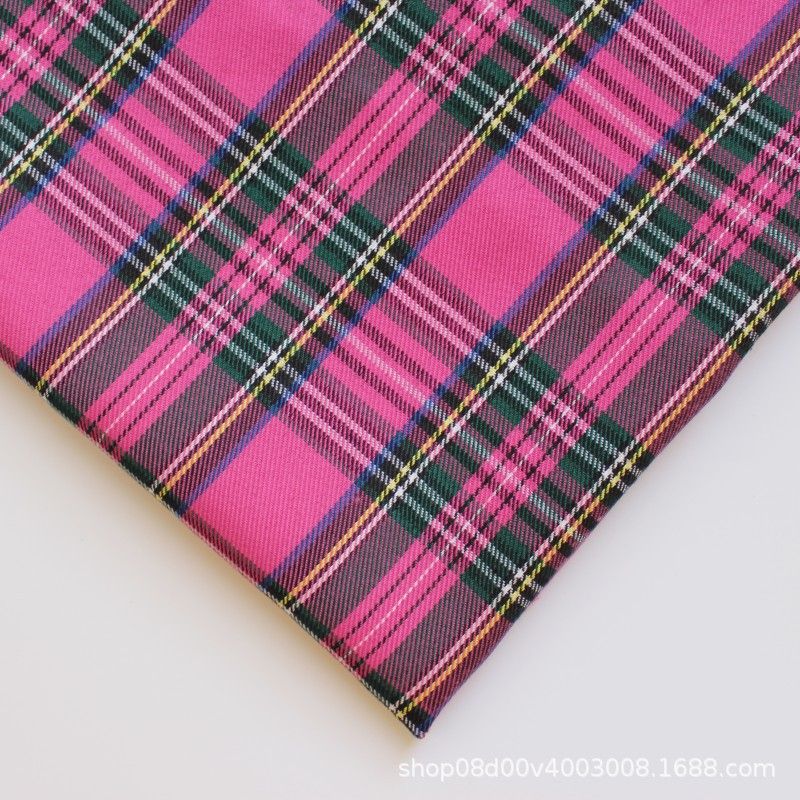 polyester woven fabric, plaid fabric, Christmas red green fabric, twill fabric, jacquard check fabric, fabric for bags, fabric for shoes, fabric for hats, fabric for pet decorations, festive fabric, holiday craft fabric, DIY fabric Australia - White - Siz