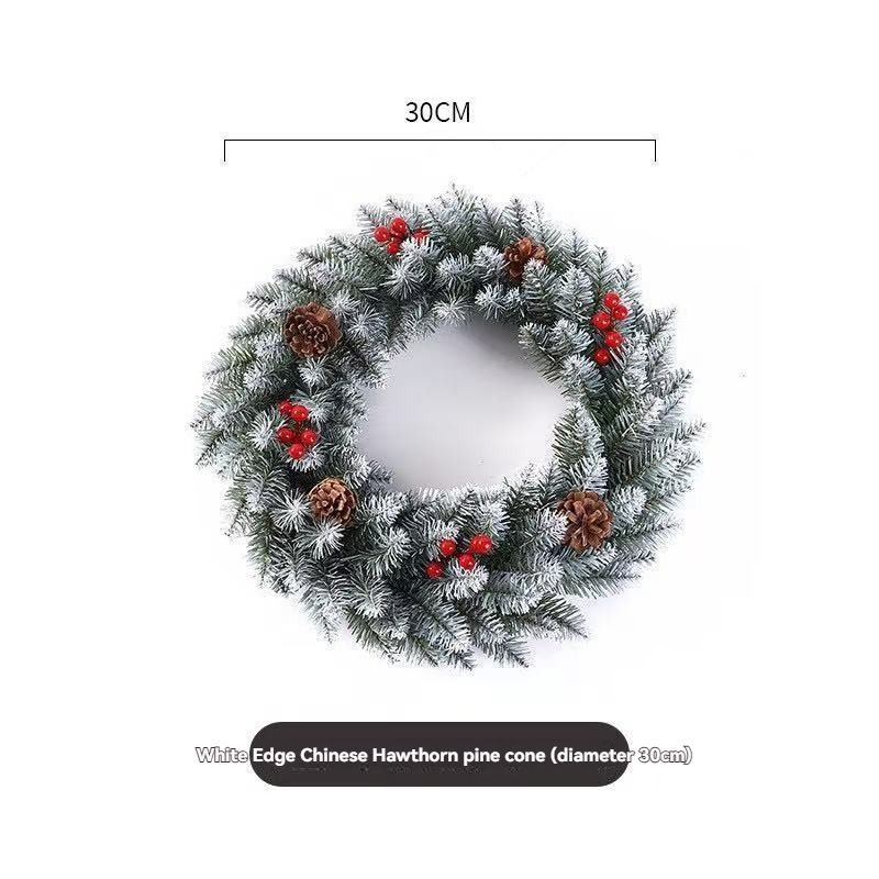 Frosted Red Berry Christmas Wreath – 50cm