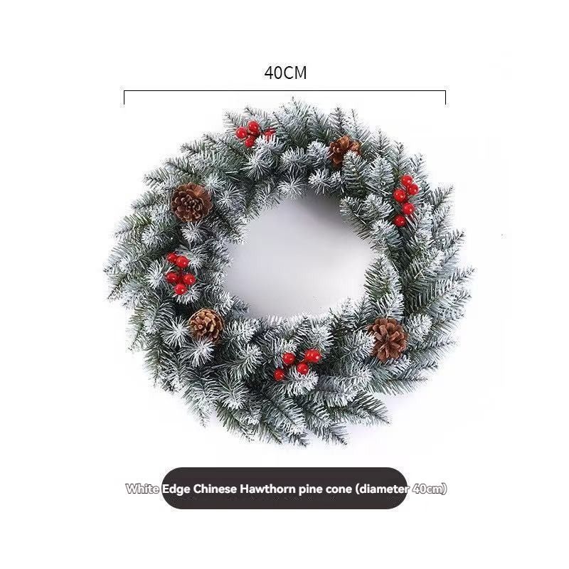 Frosted Red Berry Christmas Wreath – 50cm