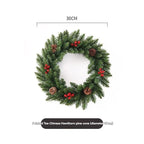 Frosted Red Berry Christmas Wreath – 50cm