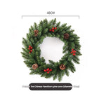 Frosted Red Berry Christmas Wreath – 50cm