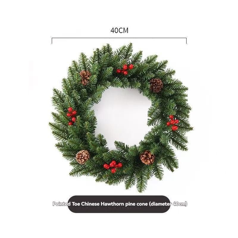 Frosted Red Berry Christmas Wreath – 50cm
