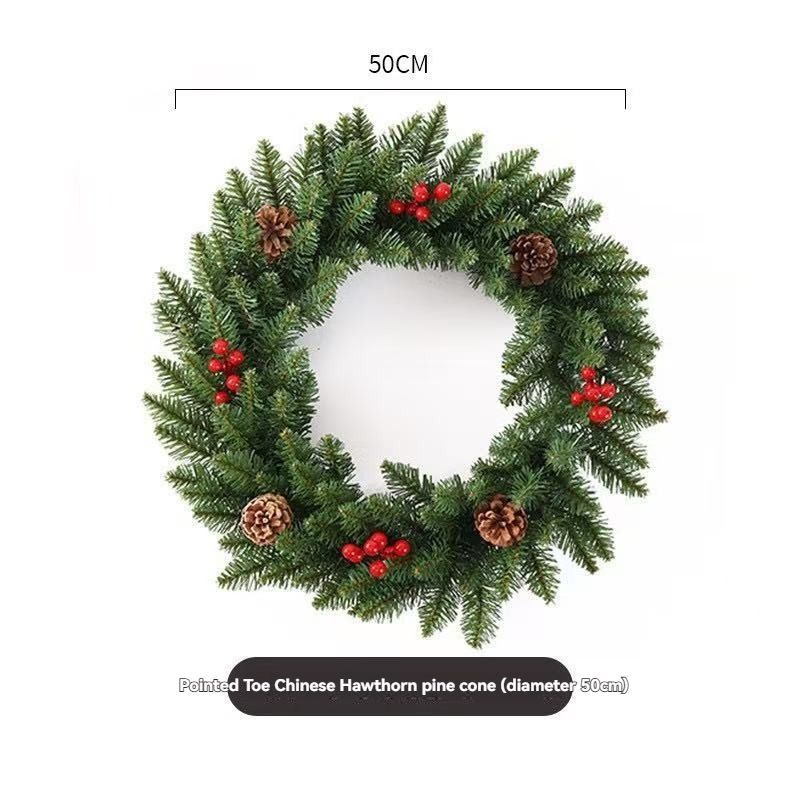 Frosted Red Berry Christmas Wreath – 50cm