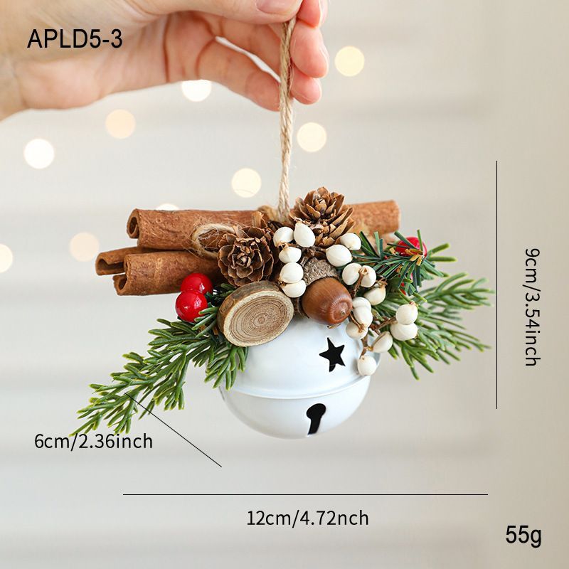 Vintage Floral Christmas Bell – Red & Gold