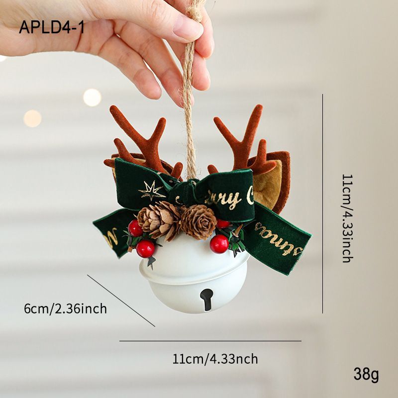 Vintage Floral Christmas Bell – Red & Gold