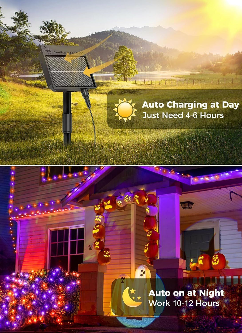 Solar String Lights – Outdoor Waterproof LED Fairy Lights, 22ft