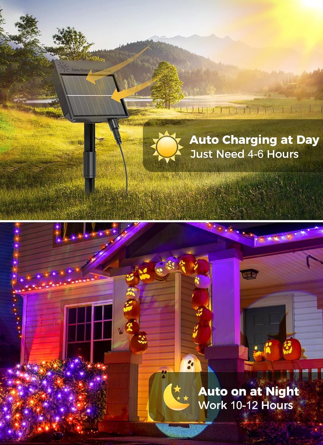 Solar String Lights – Outdoor Waterproof LED Fairy Lights, 22ft