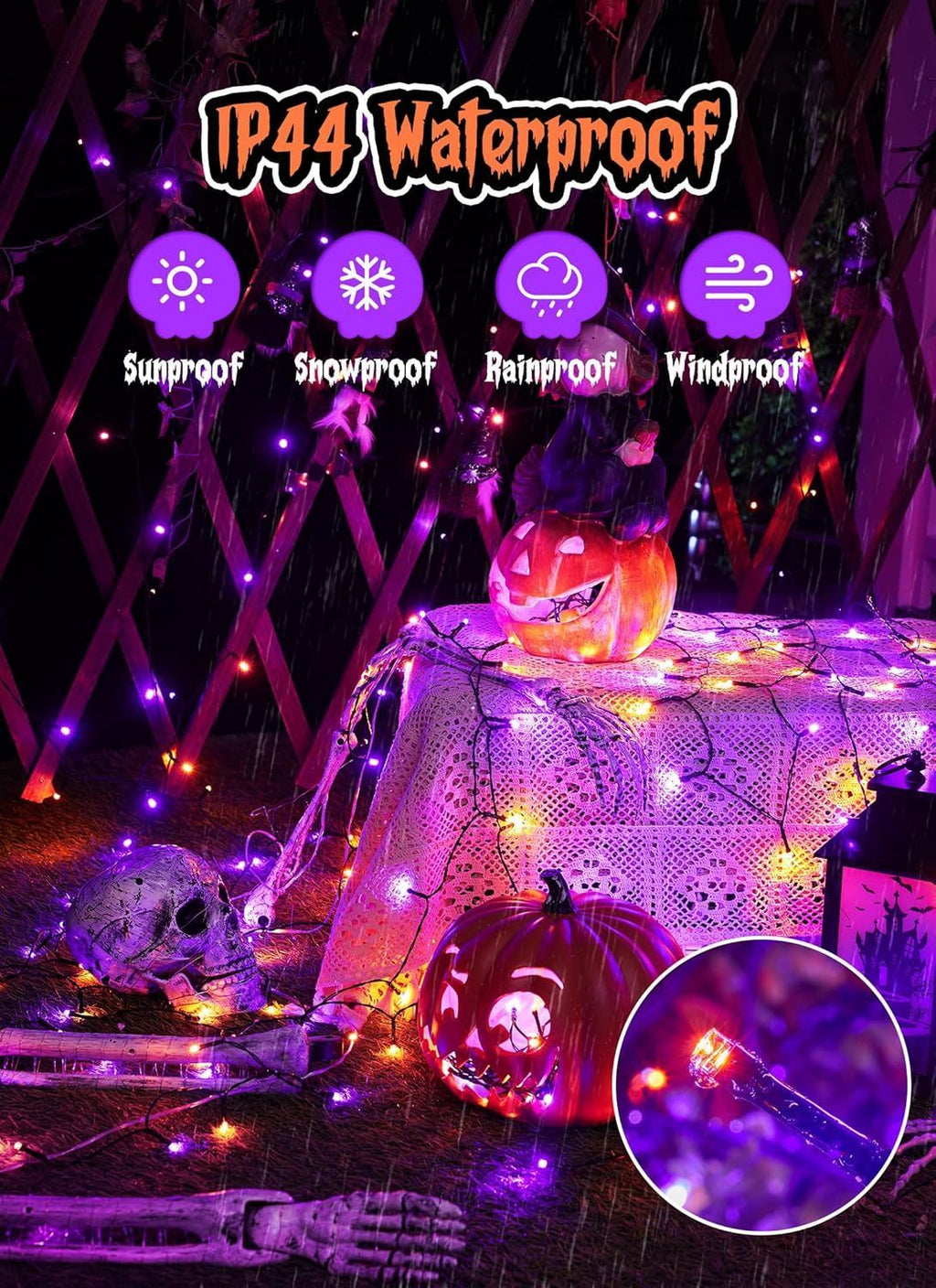 Solar String Lights – Outdoor Waterproof LED Fairy Lights, 22ft