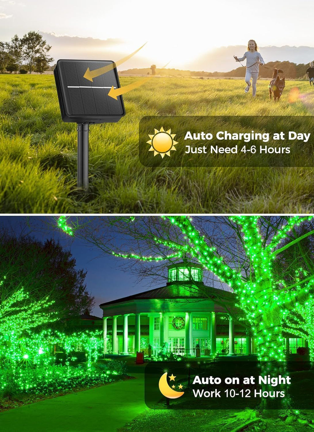 Solar String Lights – Outdoor Waterproof LED Fairy Lights, 22ft