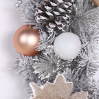 Silver Pine Cone Christmas Wreath – 40cm