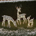 Lighted Christmas Deer Reindeer Family With Led Lights