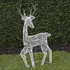 Lighted Christmas Deer Reindeer Family With Led Lights