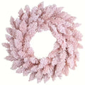 Pink Snowy Pine Christmas Wreath – 30cm