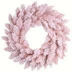 Pink Snowy Pine Christmas Wreath – 30cm