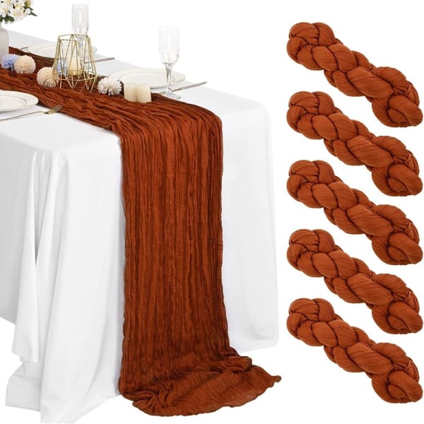 Light Green Cheesecloth Table Runner Loose-woven Runner