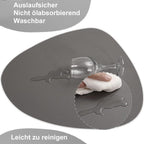 4-Pack Faux Leather Placemats Waterproof Non-Slip Easy-to-Dry Double-Sided, Gray, 12x18 Inches