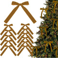 Velvet Christmas Tree Bows – Chocolate Brown | Set of 12